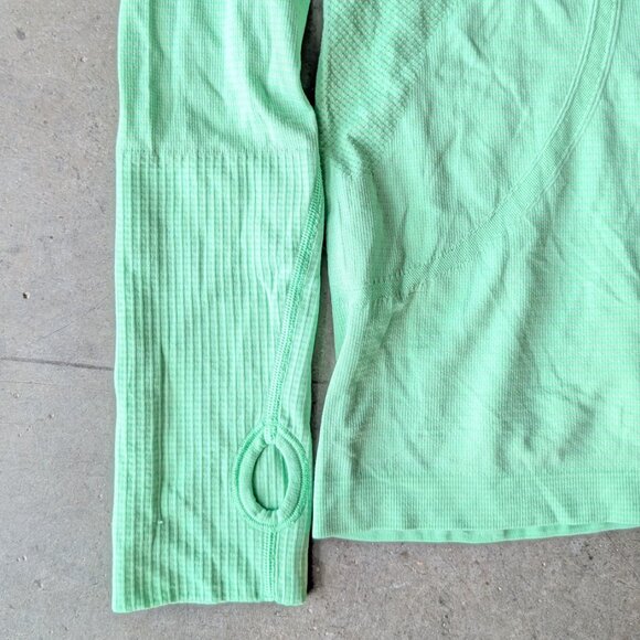 Lululemon Swiftly Tech Long Sleeve Crew Top Teal Mint Green size 12 - Picture 3 of 7